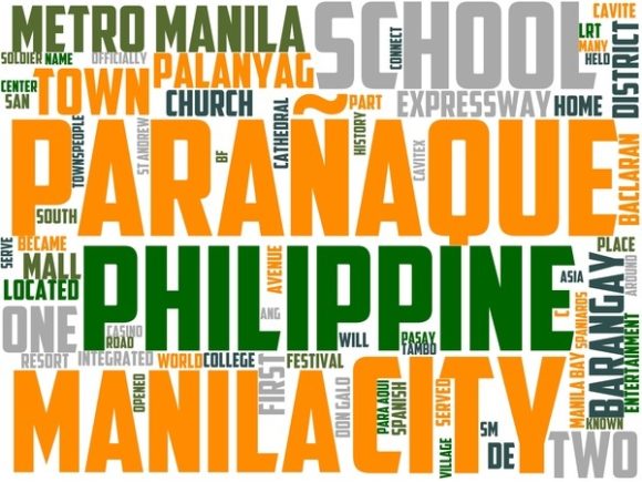 Paranaque Wordart Tie Dye