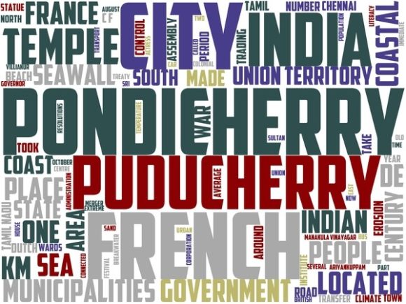 Pondicherry Wordart Background