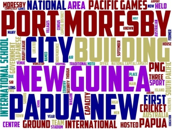 Port Moresby Wordart Sticker