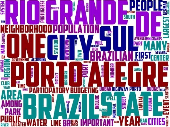 Porto Alegre Wordart Background