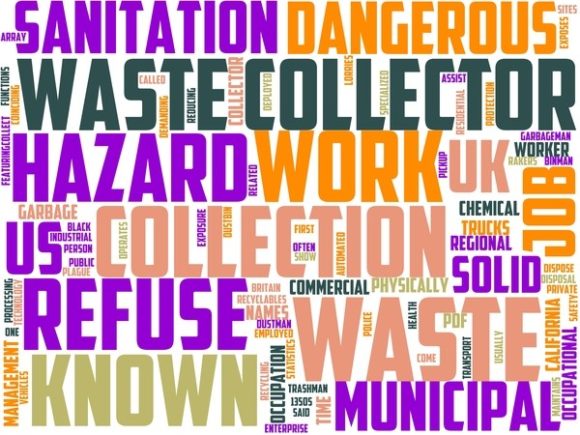 Refuse Collector Wordart Book Cover: Inspire Creativity with Hand-Drawn, Colorful Word Cloud Design