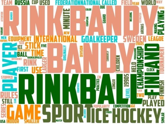 Rink Bandy Wordart Print