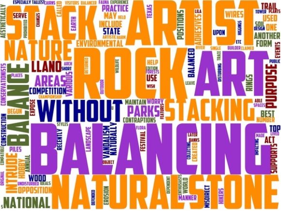 Rock Balancing Wordart Print