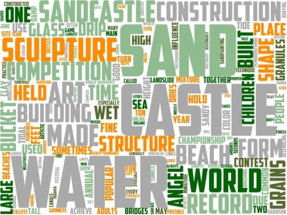 Sand Castles Wordart Banner